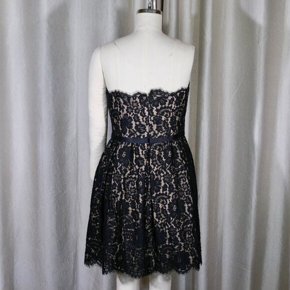 Robert Rodriguez Strapless Fit & Flare Lace Dress - Size 10 - Picture 4 of 12
